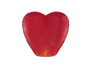 Laterne Herz, rot, 33 x 83 x 90cm