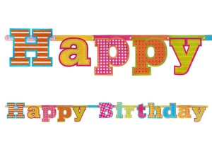 Banner Happy Birthday, 16 x 166cm