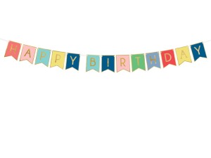 Banner Happy Birthday, Mix, 15 x 175 cm