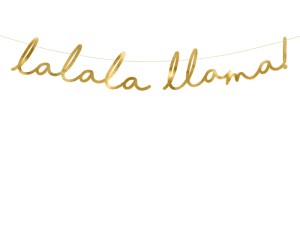 Becher Lama - Lalala Llama, gold, 12,5x82cm