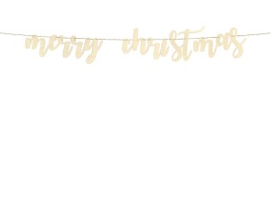 Holzbanner Merry Christmas, 87x17cm