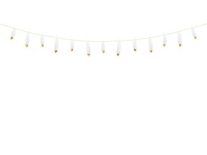 Girlande Federn, weiß, 1,6 m
