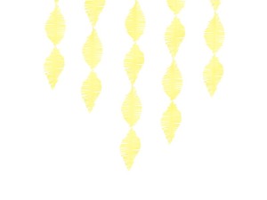Quasten-Girlande aus Krepppapier, gelb, 3m