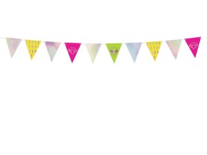 Flaggen-Girlande Electic Holo, Mix, 1,8m