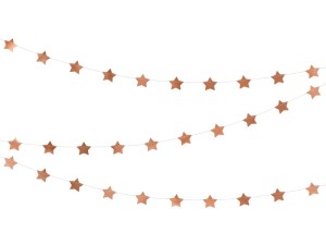 Girlande Sterne, roségold, 3,6 m