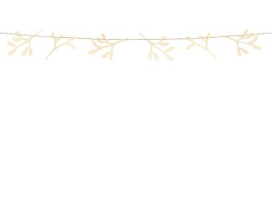 Holzgirlande Mistelzweig, 127cm