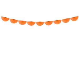 Seidenpapier-Girlande Rosetten, orange, 3m