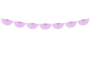 Seidenpapier-Girlande Rosetten, lavendel, 3m