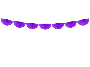 Seidenpapier-Girlande Rosetten, lila, 3m