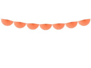 Seidenpapier-Girlande Rosetten, pfirsich, 3m
