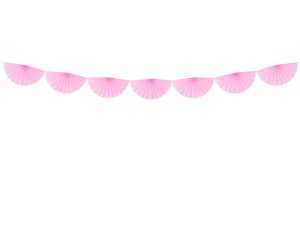Seidenpapier-Girlande Rosetten, hellrosa, 3m