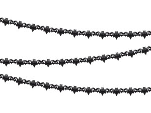 Seidenpapier-Girlande Fledermäuse, schwarz, 4m