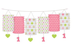 Laternengirlande 1. Geburtstag, Mix, 3,6m