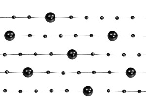 1 Perlengirlande - 1,3m - Schwarz