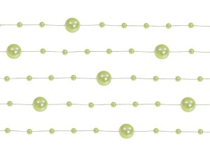 Perlengirlanden, hellgrün, 1,3m (1 Pk. / 5 St.)