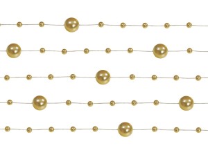 Perlengirlanden, gold, 1,3m (1 VPE / 5 Stk.)