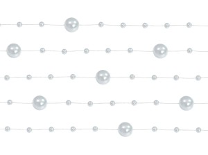 Perlengirlanden, silber, 1,3m (1 VPE / 5 Stk.)