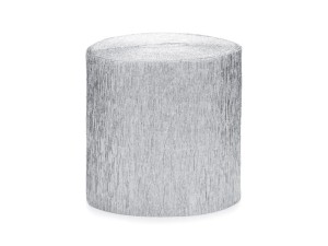 Krepp, 5cm/10m, silber (1 VPE / 4 Stk.)