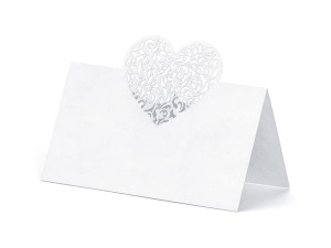 Tischkarten Herz, 9 x 6,5cm (1 VPE / 10 Stk.)