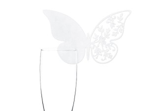 Visitenkarten für Gläser Schmetterling, 12, 5 x 7, 6cm (1 VPE / 10 Stk.)
