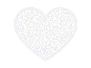 Papierdeko Herz, 12 x 10cm (1 Pk. / 10 St.)