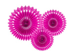 Dekofächer - 3er Set - Pink