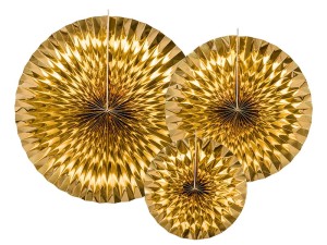 Dekorative Rosetten, gold (1 VPE / 3 Stk.)