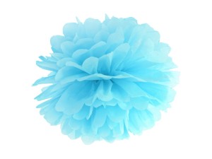 Papierpompons, blau, 25cm