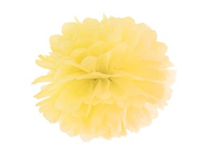 Papierpompons, gelb, 25cm