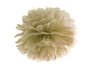 Pompon aus Seidenpapier, gold, 35cm