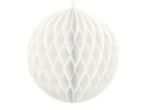 Seidenpapierkugel, weiß, 10cm