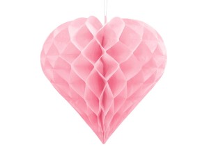 1 Wabenball XL - Ø 20cm - Herz - Rosa