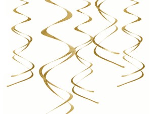 Spiralhänger Dekorationen, gold (1 VPE / 5 Stk.)