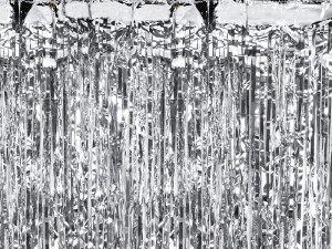 Vorhang Party, silber, 90 x 250cm