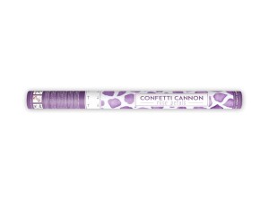 1 Konfettikanone XL - 60cm - Rosenblätter - Lavendel