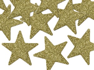 8 Glittersterne - Gold