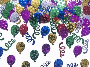 Metallisiertes Konfetti Party, mix, 15g