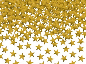Konfetti Sterne, gold, 10mm, 30g