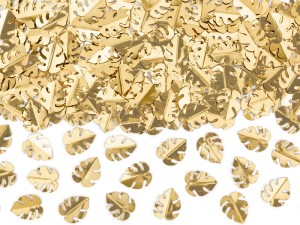Metallisiertes Konfetti Blätter, gold, 15g