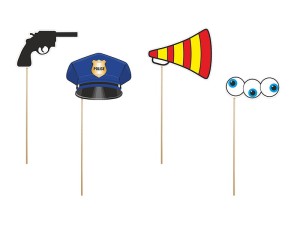 Foto Requisiten Set Police (1 VPE / 4 Stk.)