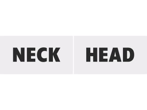 Pappschilder Head & Neck (1 VPE / 2 Stk.)
