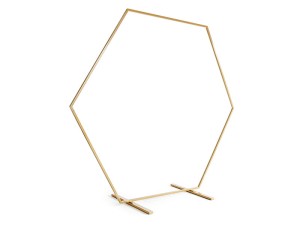 Sechseckständer für Hintergrund, in Goldfarbe, 2m