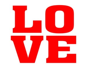 Schuhaufkleber Love (1 Pk. / 2 St.)