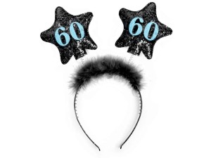 Stirnband mit Sternen 60, schwarz