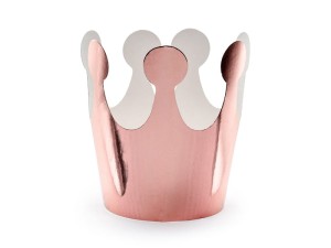 Party-Krone, roségold, 6cm (1 VPE / 6 Stk.)