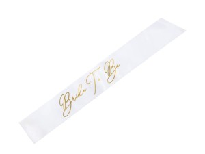 Schärpe Bride to be, in Weiß, 75cm