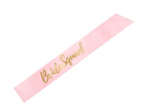 Schärpe Bride squad, hellrosa, 75cm