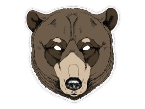 Maske Bär, ca. 31 x 31 cm