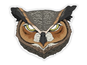 Maske Eule, ca. 28x23cm