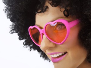 Brille Herzen, rosa